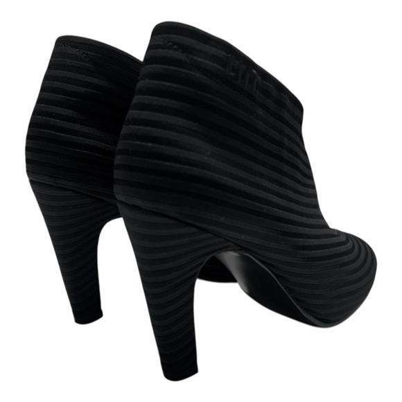 UNITED NUDE Fold Hi Black Woven Elastic Heeled Ankle Boots Women Size 39(US 8.5) - Picture 6 of 8